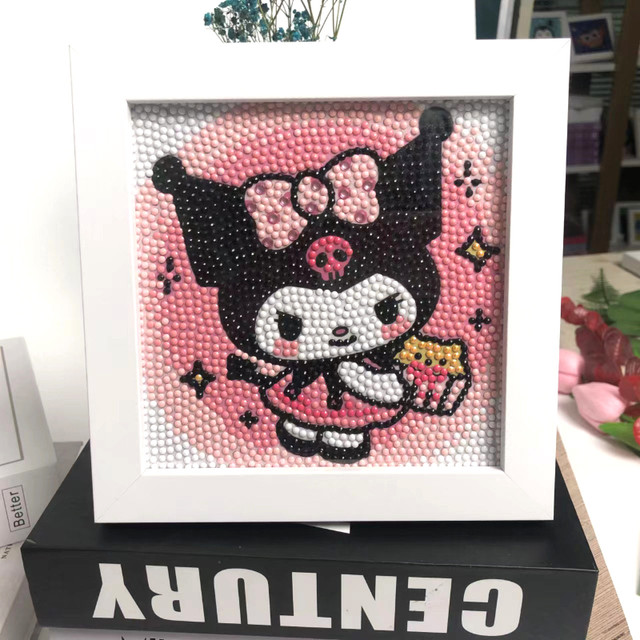 DIY Cartoon Diamond Painting Hello Kitty Cinnamoroll Pompom Purin Kuromi  Full Round Diamond Embroidery Cross Stitch Home Decor