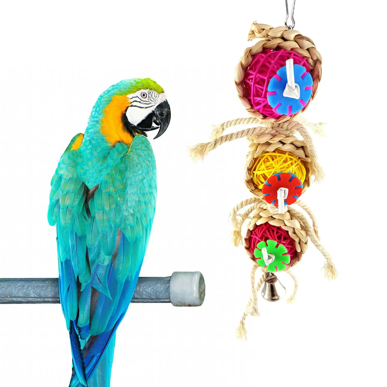 Pet Bird Toys Bird Chewing Toy Cage Bite Toy Parrot Toys for Finches Budgies