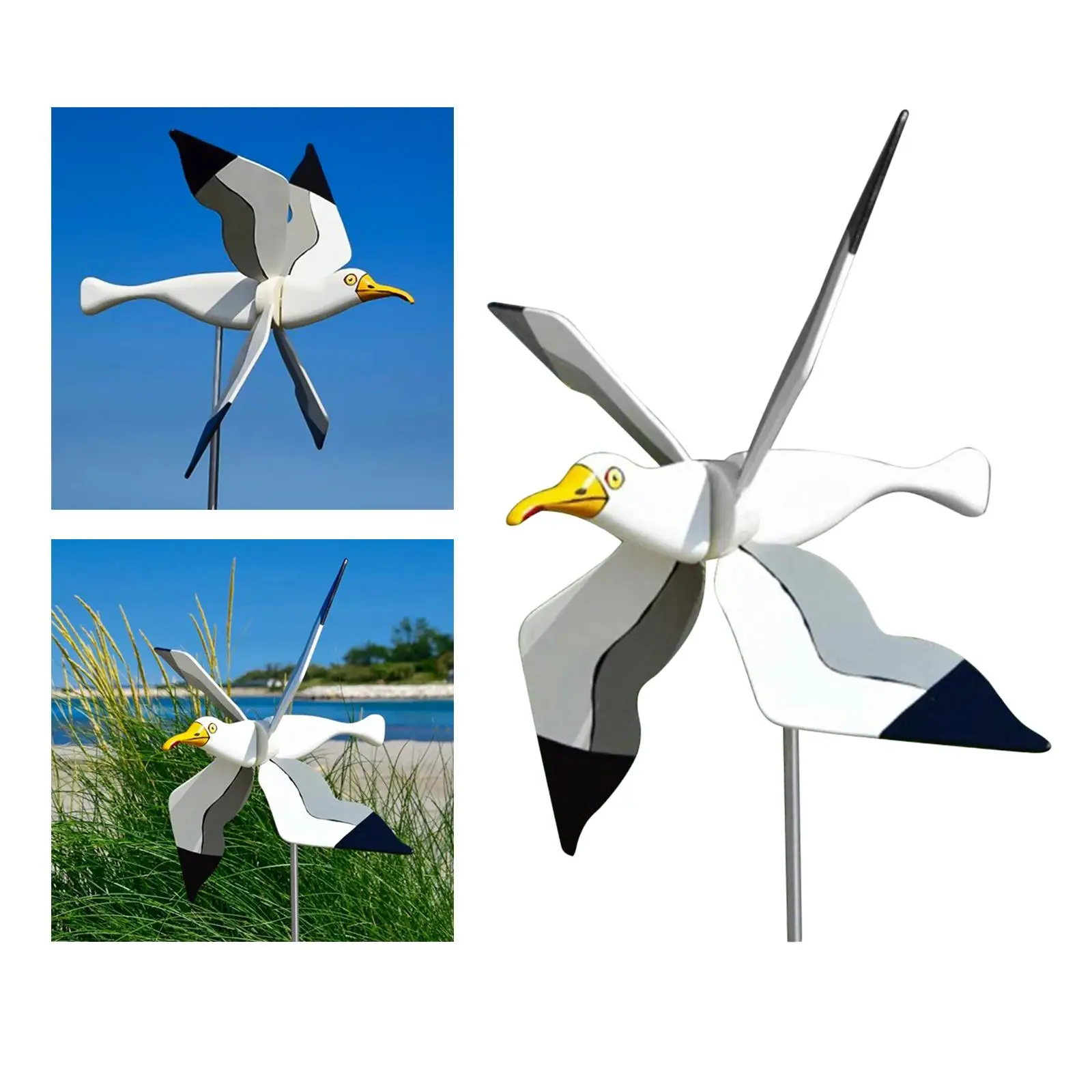 Whirligig Seagull Windmill Garden Ornaments Weather Resistant Kid