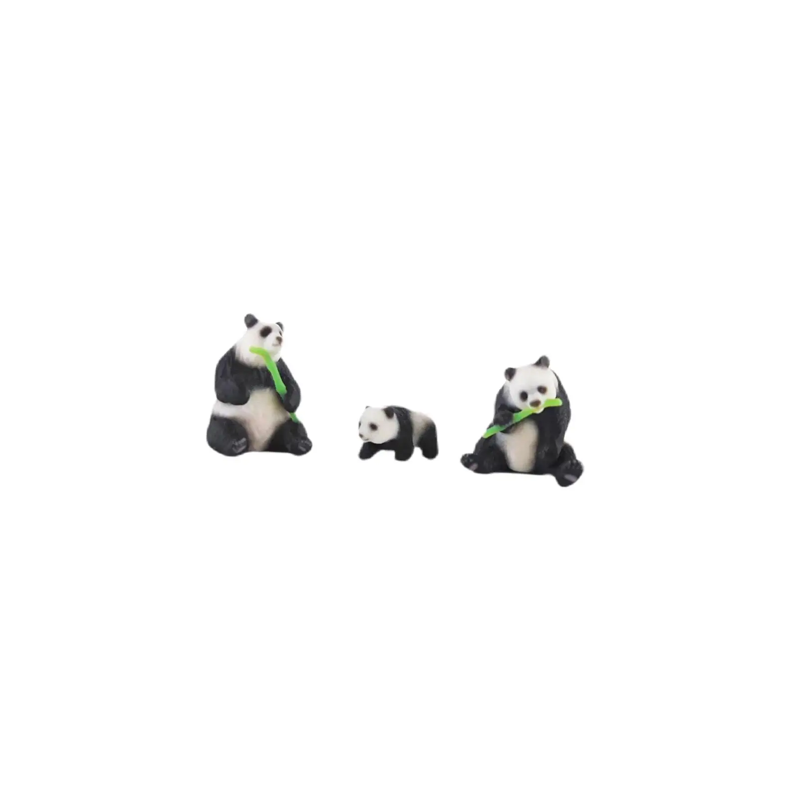 Miniature Resin Pandas 1:64 Scale Party Micro Landscapes Adorable DIY Crafts Handpainted Dollhouse Cake Toppers Decor Collection