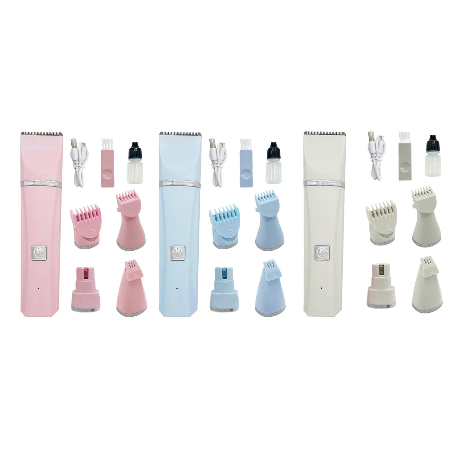 Electric Pet Dog Grooming Kit Nail Polisher Low Noise USB Rechargeable for Eyes, Ears, Face, Paws Hair Clippers for Dogs Cats