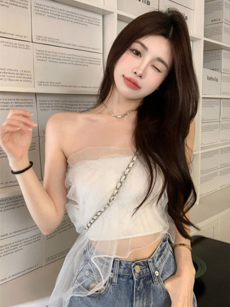 menina, tops de safra estilo coreano, estética