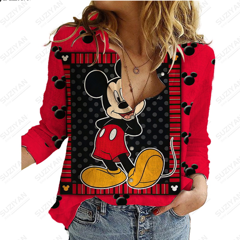 Title 5, Camicia a maniche lunghe da donna nuova Disney ...