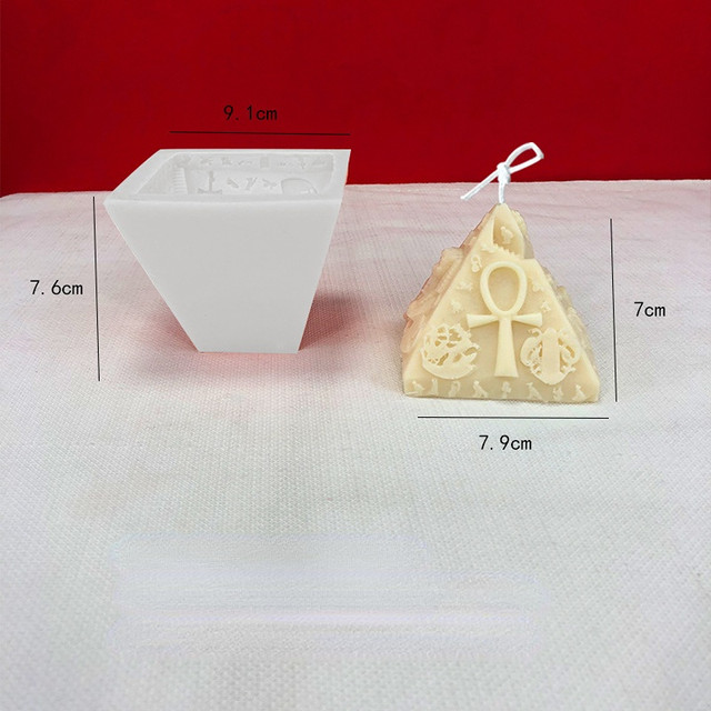 Pyramid Silicone Molds Set, Resin Soap Clay Candles Jewelry Mold, Pyramid  Candle Mold, DIY Jewelry Holder, Geometric Crafts Small Pyramids 