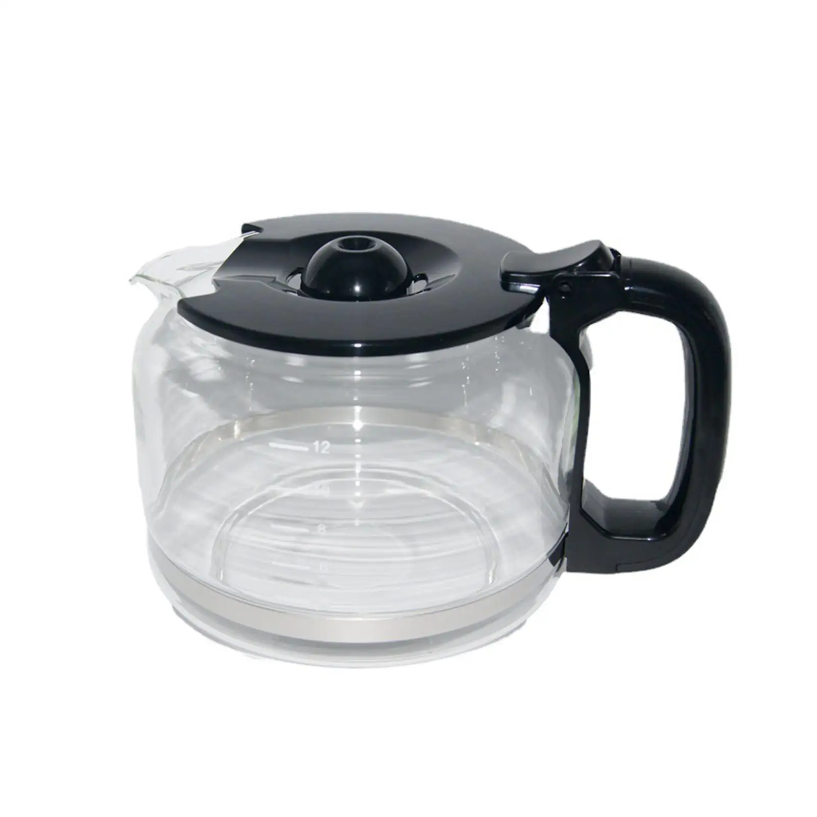 Glass Carafe Transparent Coffeemaker Pots Easily Fill Heat Resistant Glass Dripless Spout