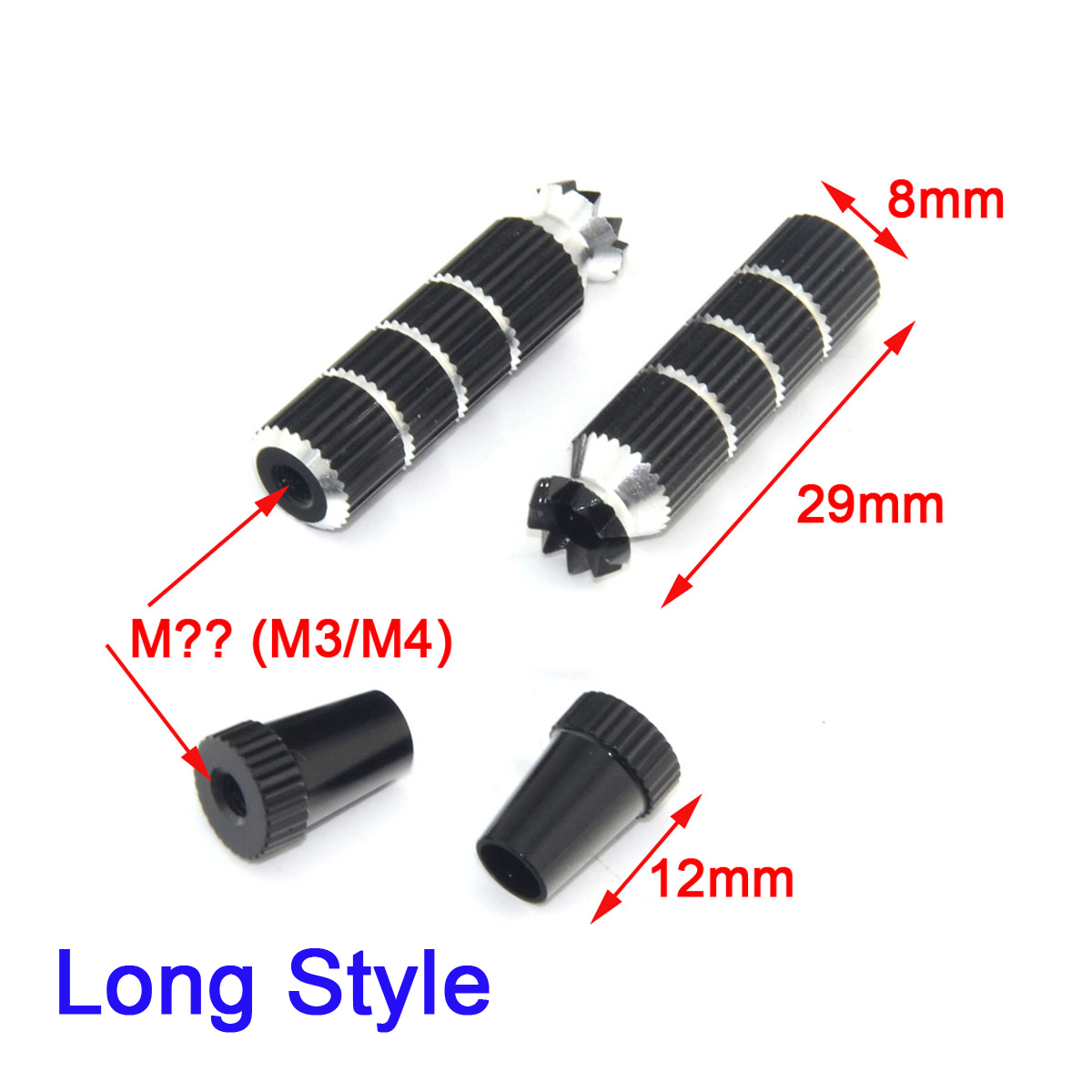 Sender M3 M4 Stick End Zweiteilige Länge einstellbar Rc Hobby Modell Flugzeug Radio Futaba Spektrum Frsky Taranis – Detail 5
