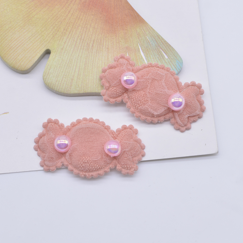20 Stücke 40*20mm Tuch Süßigkeiten mit Perle für Kleidung Hut Patches Nähen Handwerk Socken Handschuhe Schuhe Aufkleber Kopfbedeckung Dekor Zubehör – Detail 8