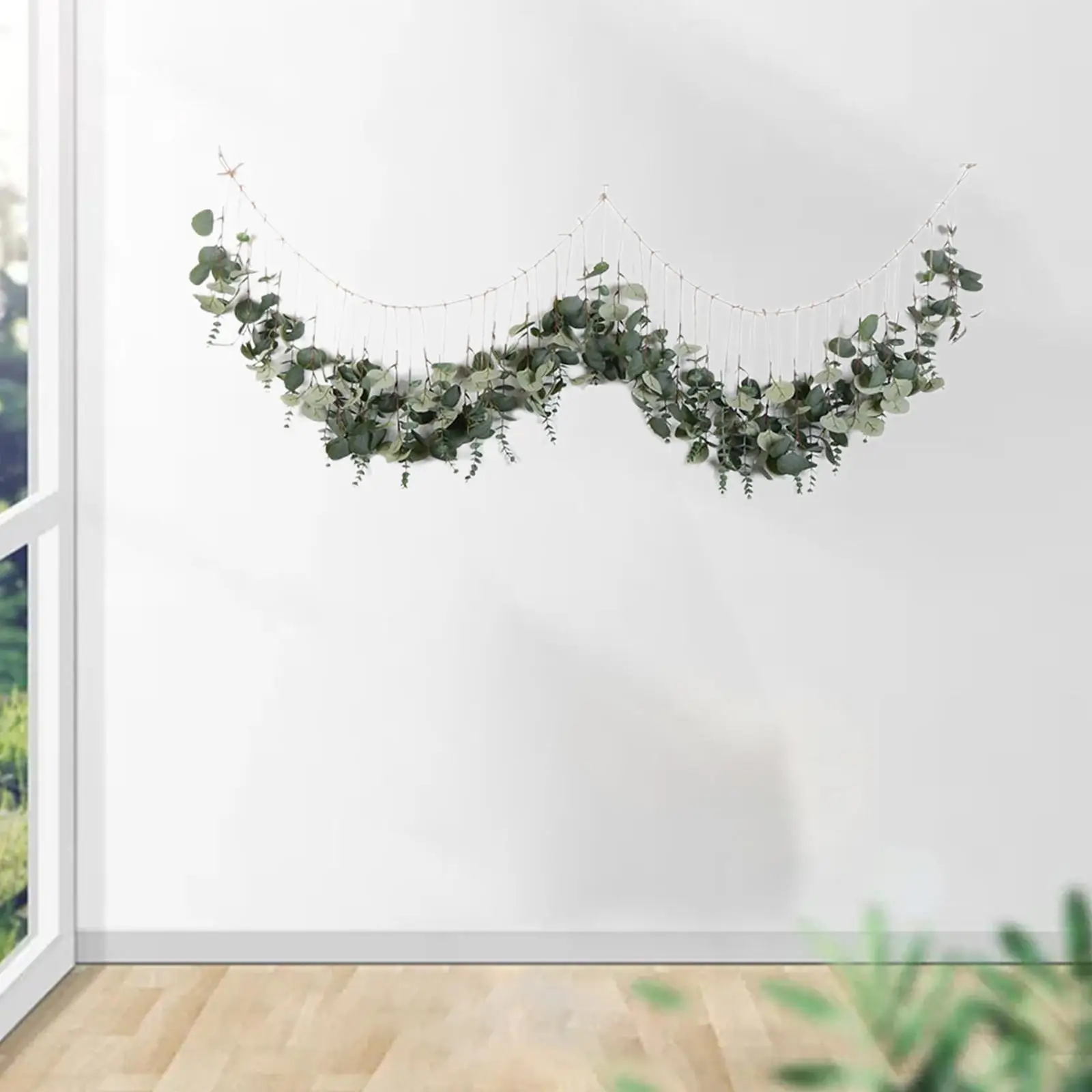 Artificial Eucalyptus Leaves Decor DIY Background Cute Boho for Kitchen Home Bathroom Backdrop Arch Apartment