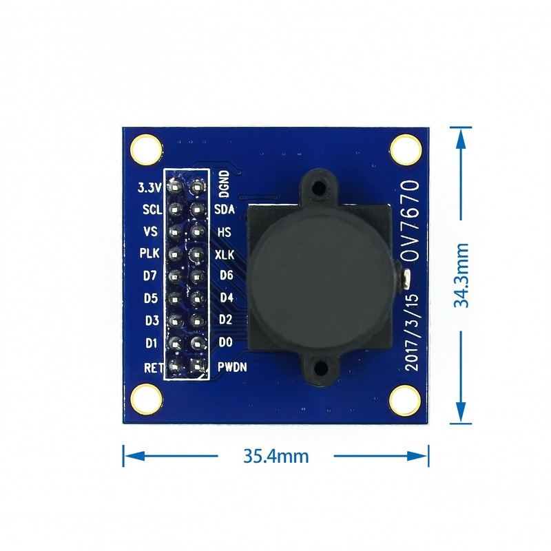 Description Picture 3 of itemOV7670 camera module OV7670 moduleSupports VGA CIF auto exposure control display active size 640X480 For Arduino