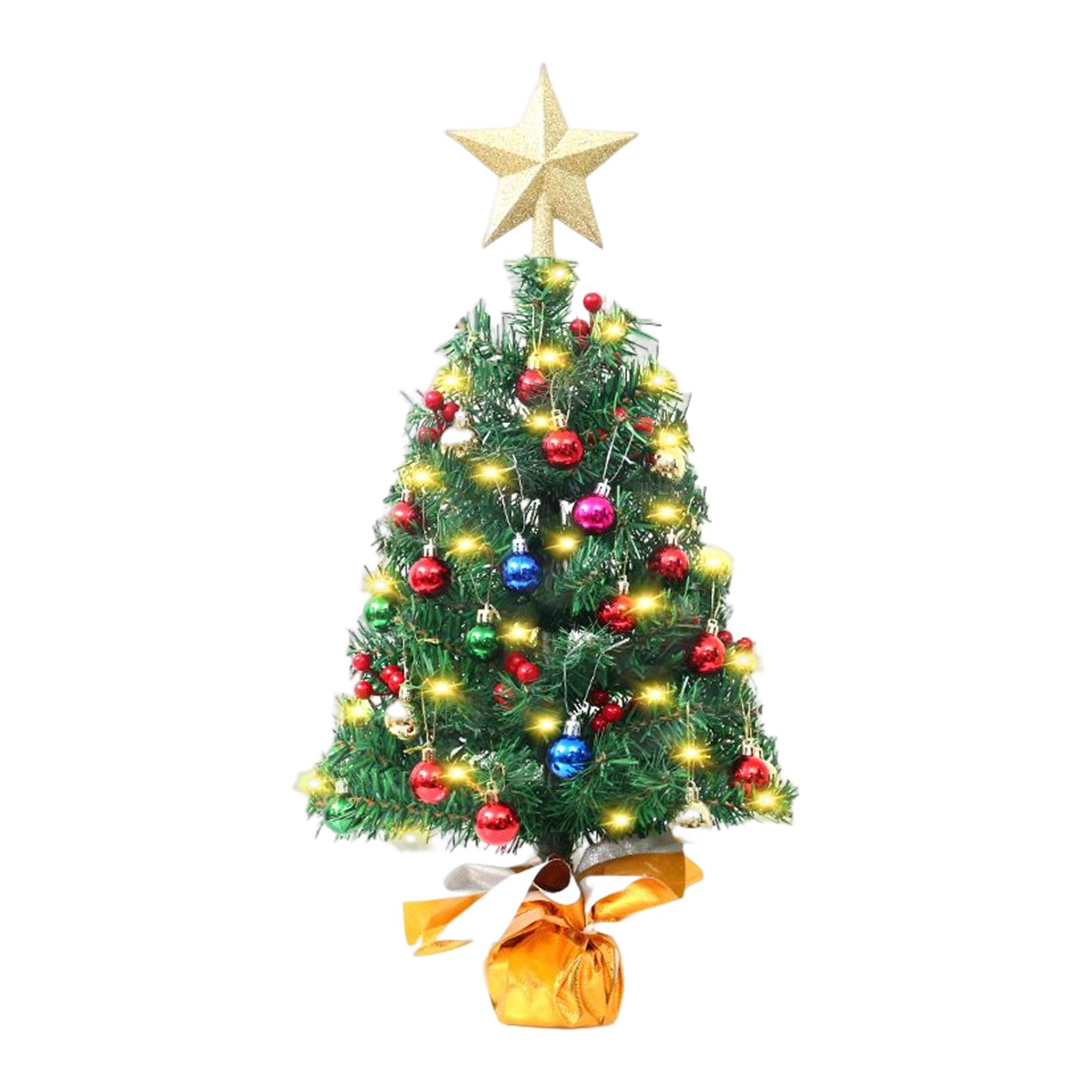 Christmas Tree Ornament Desktop Home Party Photo Props with Stand