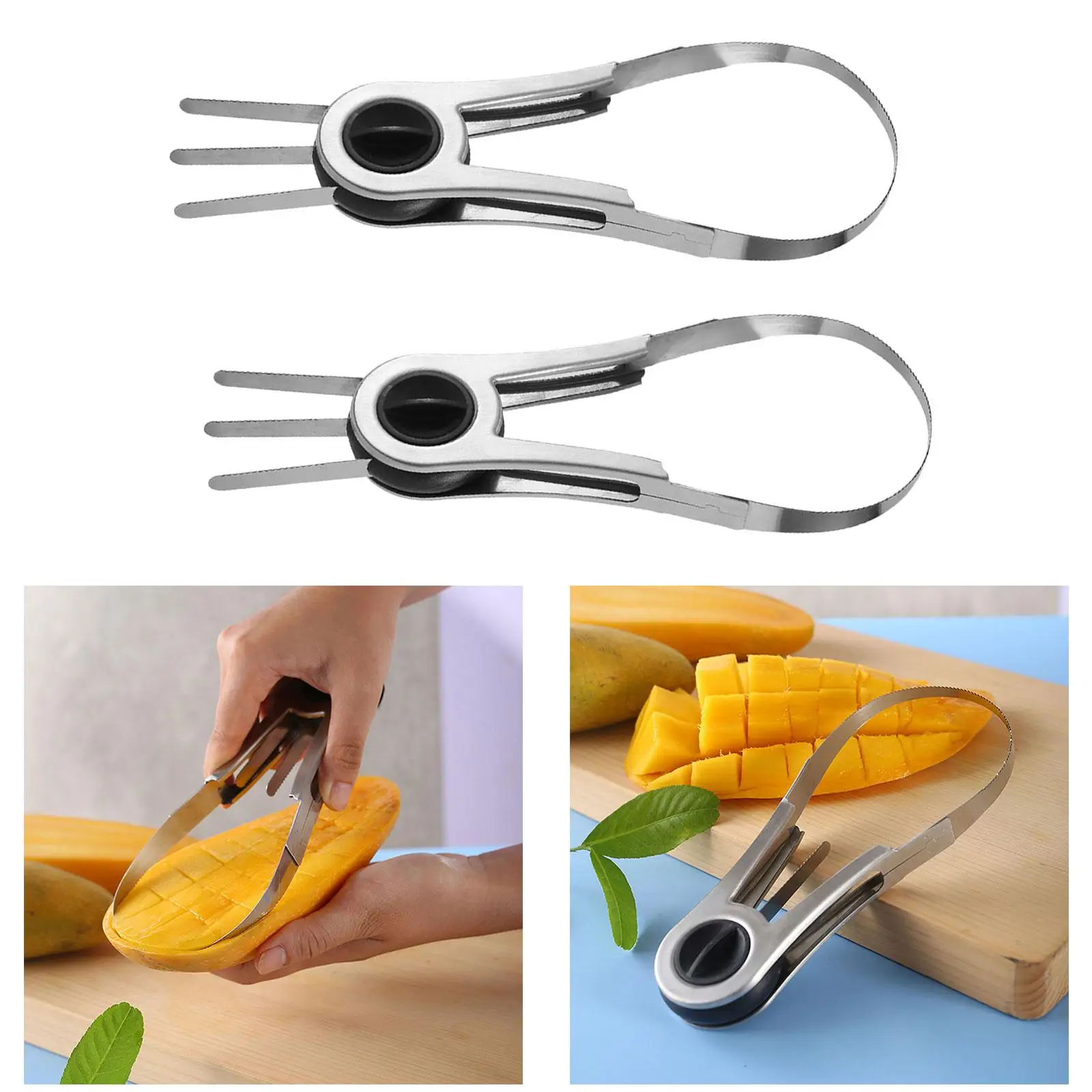 Fruit Slicer Multifunctional Mango Papaya Pitaya Corer Tool Fruit Splitter Corer Mango Splitter Mango Slicer for Pineapple