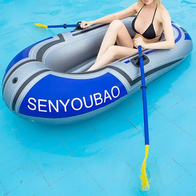 1 Person Inflatable Boat Foldable Two Paddle Mounts Water Toys Dinghy Marine  Paddle Air Boat Rowing Air Boat Pool Drifting Boat - AliExpress