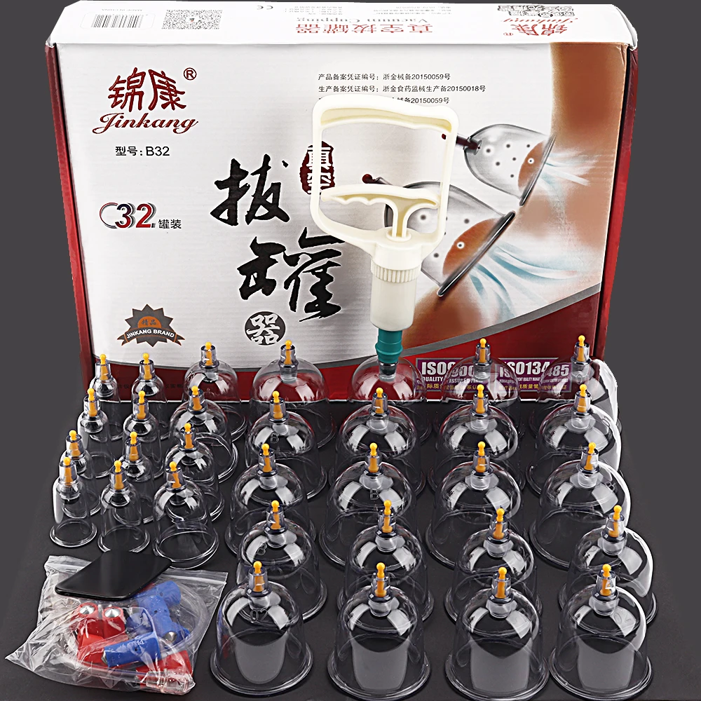 Best of 32 Pieces Professional Vacuum Acupuncture Cupping Massager Therapy Cans Vacuum Cupping Care Anti-Cellulite Suction Cups For Body Reviews & Tips