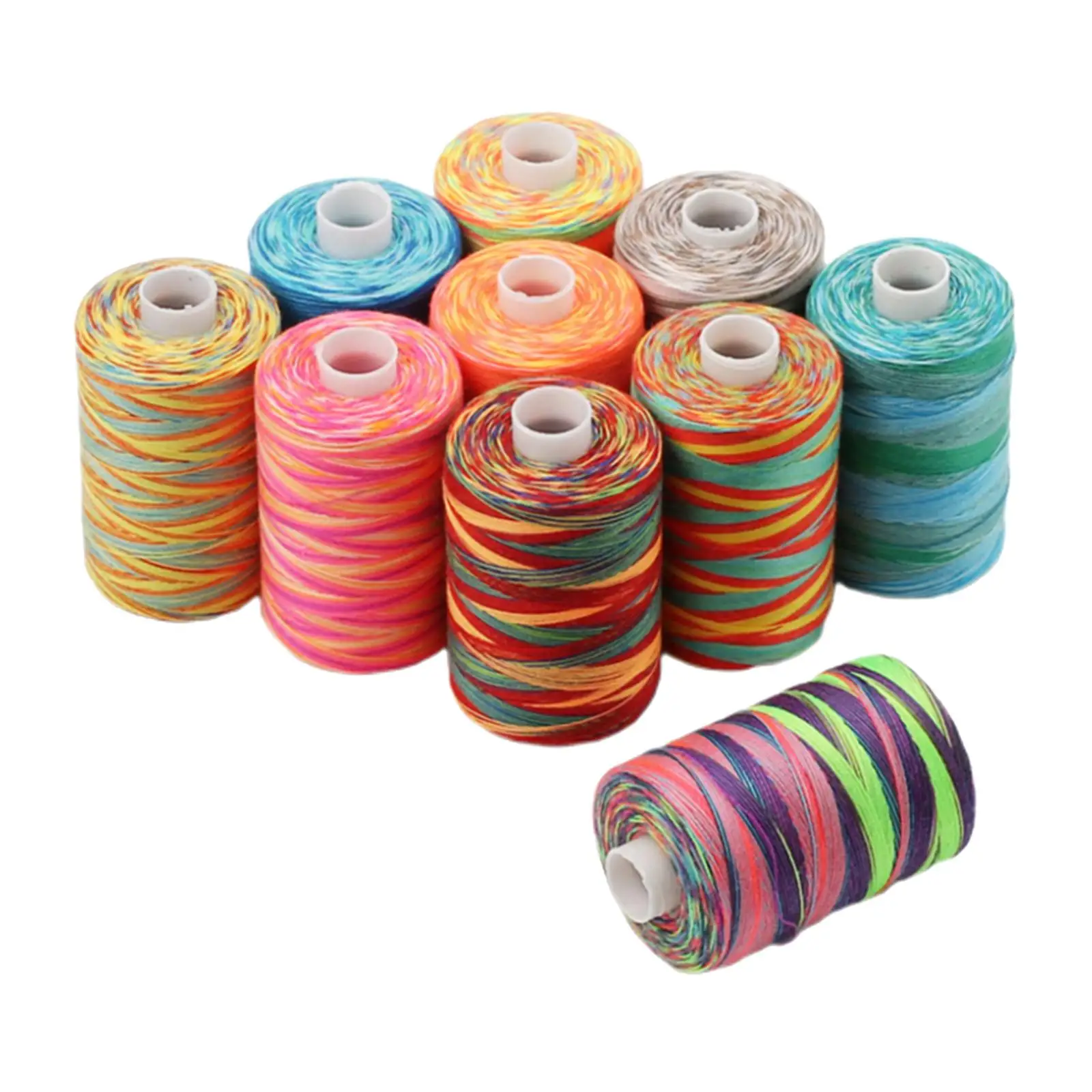10Pcs High Tenacity Sewing Thread, Spool Sewing Thread Thread Kit for Overlock, Patchwork, Quilting, Crocheting, DIY Sewing