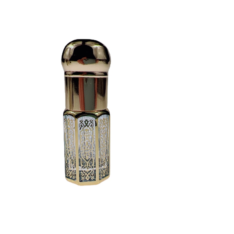3ml 6ml gold rolle auf glas ätherisches öl flasche attar oud öl glasflaschen mit glas roller glas stick silber schwarz 10 stücke – Detail 6