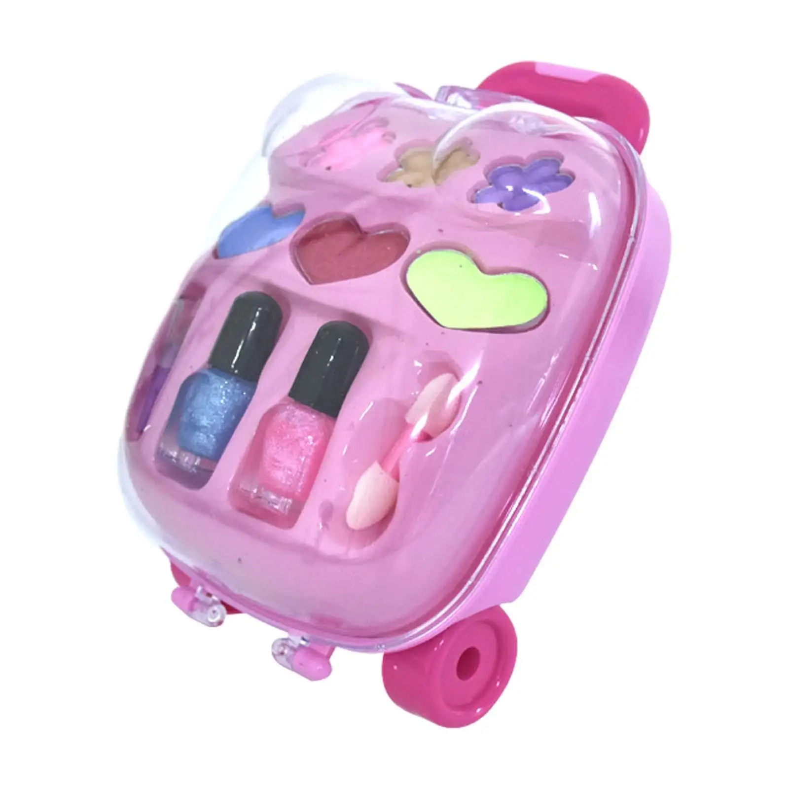 Girls Makeup Toys Princess Dress up Beauty Set Portable Princess Cosmetic Toy for Kids Toddlers Children Age 3 4 5+ Present Gift