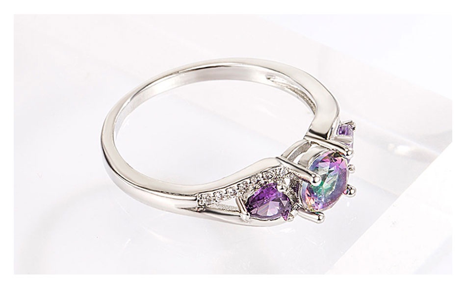 ZDADAN 925 Sterling Silver Heart Zircon Ring For Women Fashion Jewelry Accessories Gift