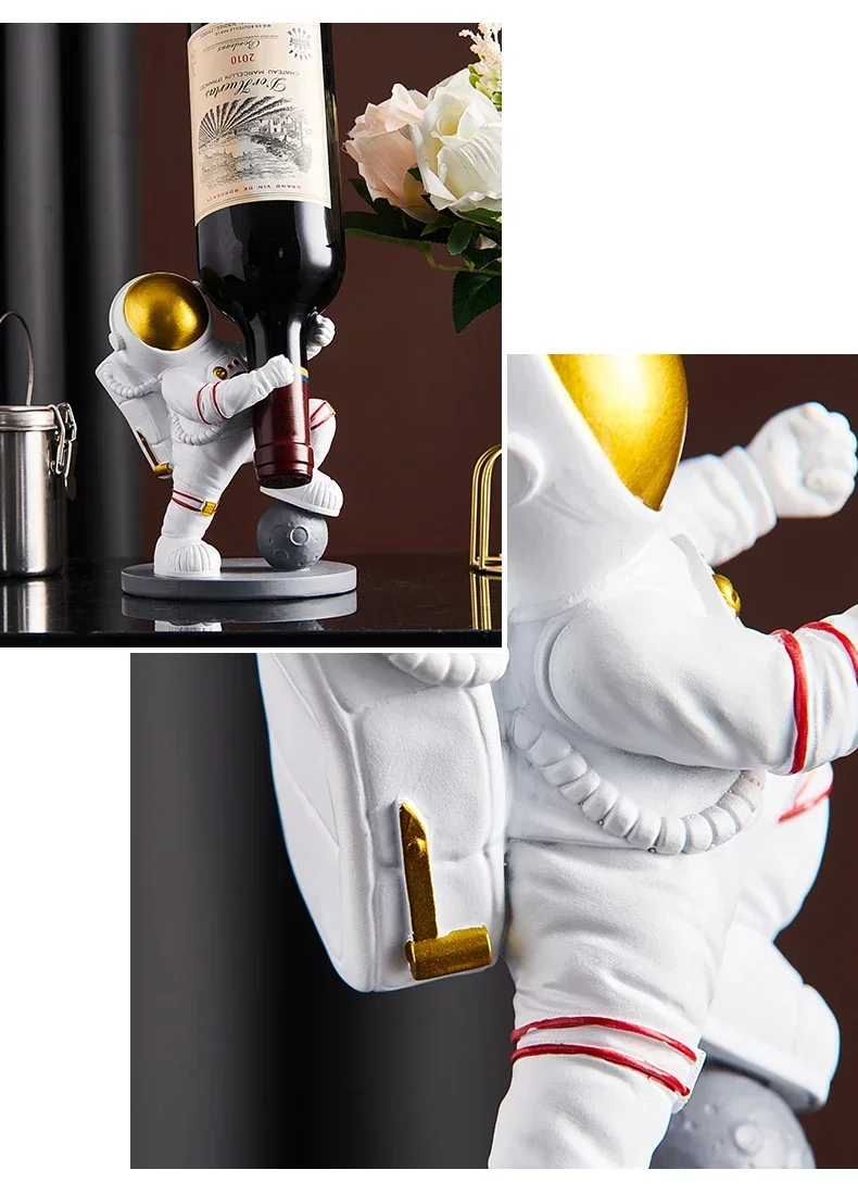 Abstract Hanging Wine Glass Holder Astronaut Ornaments