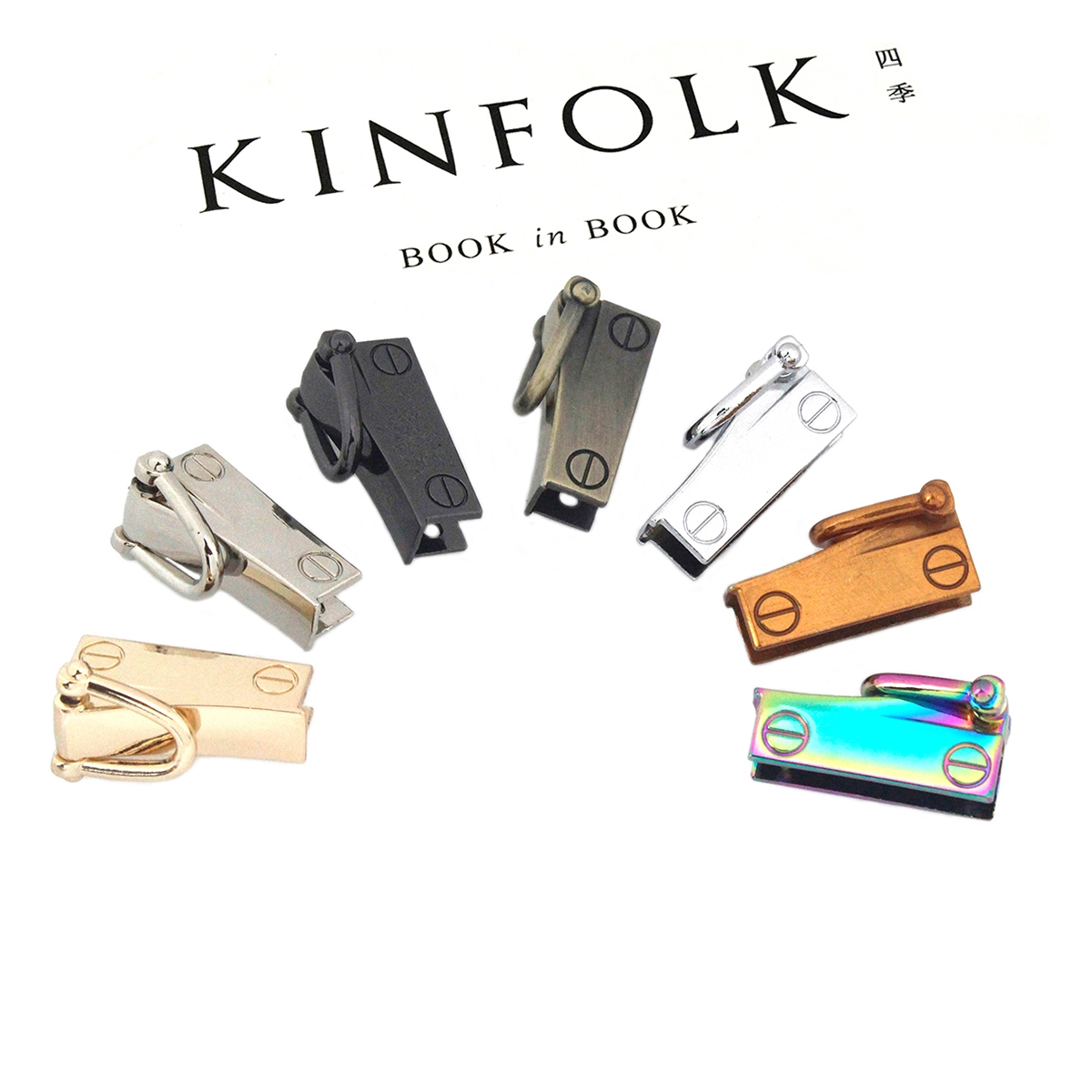 2 Stück Metalltasche Seitandanker Zwickel Kleiderbügel Klemmen Tasche Seitenkante Ankerverbindungs-Hardware mit D-Ringen für Tasche Geldbörse Riemen – Detail 3