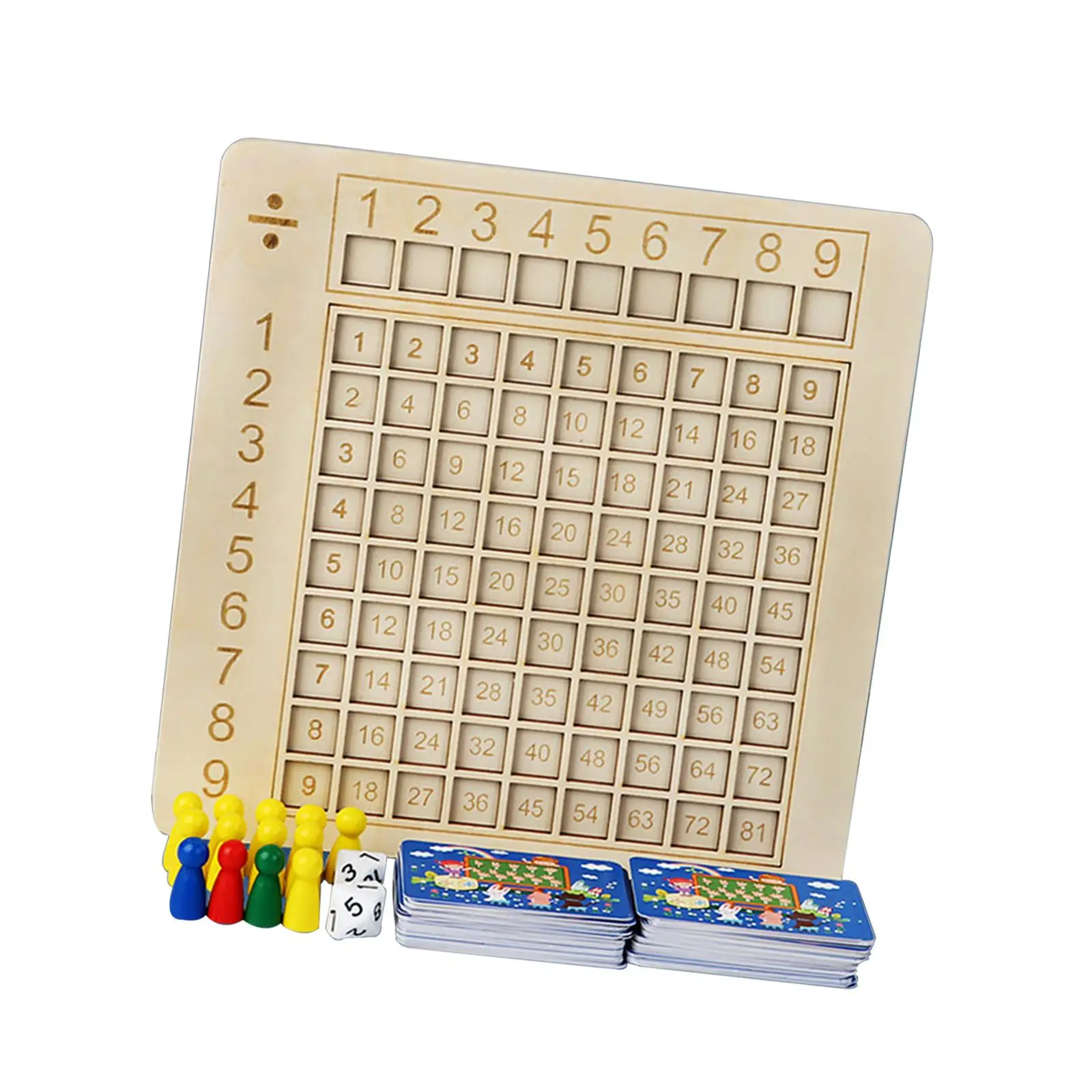 Wooden Multiplication Board Montessori Multiplication and Division Board for Children