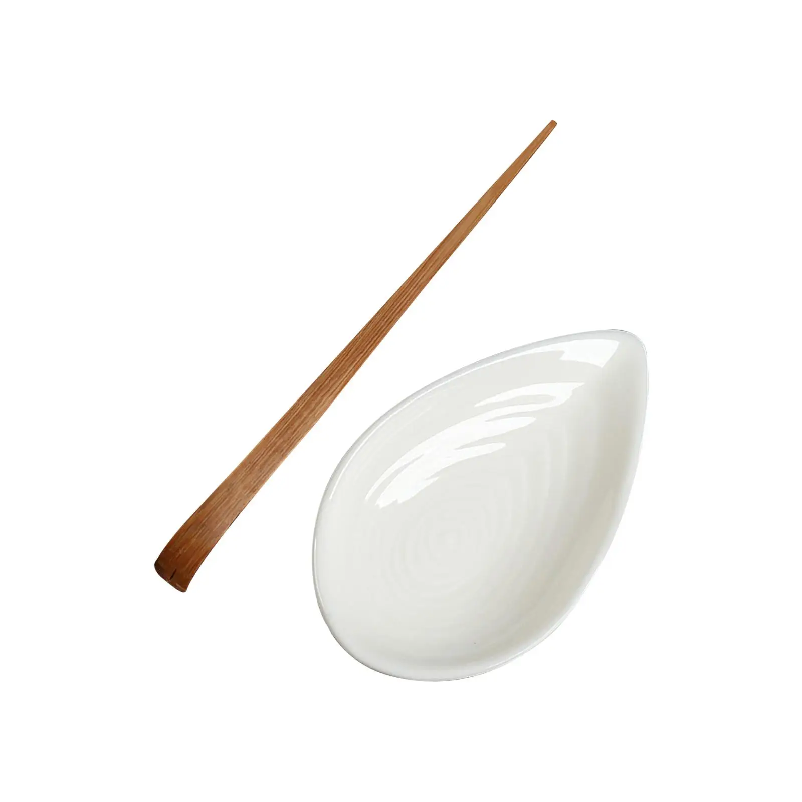 Ceramic Tea Spoon Shovel Traditional Smooth Household Tea Shovel Tea Art Shovel Filter for Teahouse Coffee Tea Ceremony