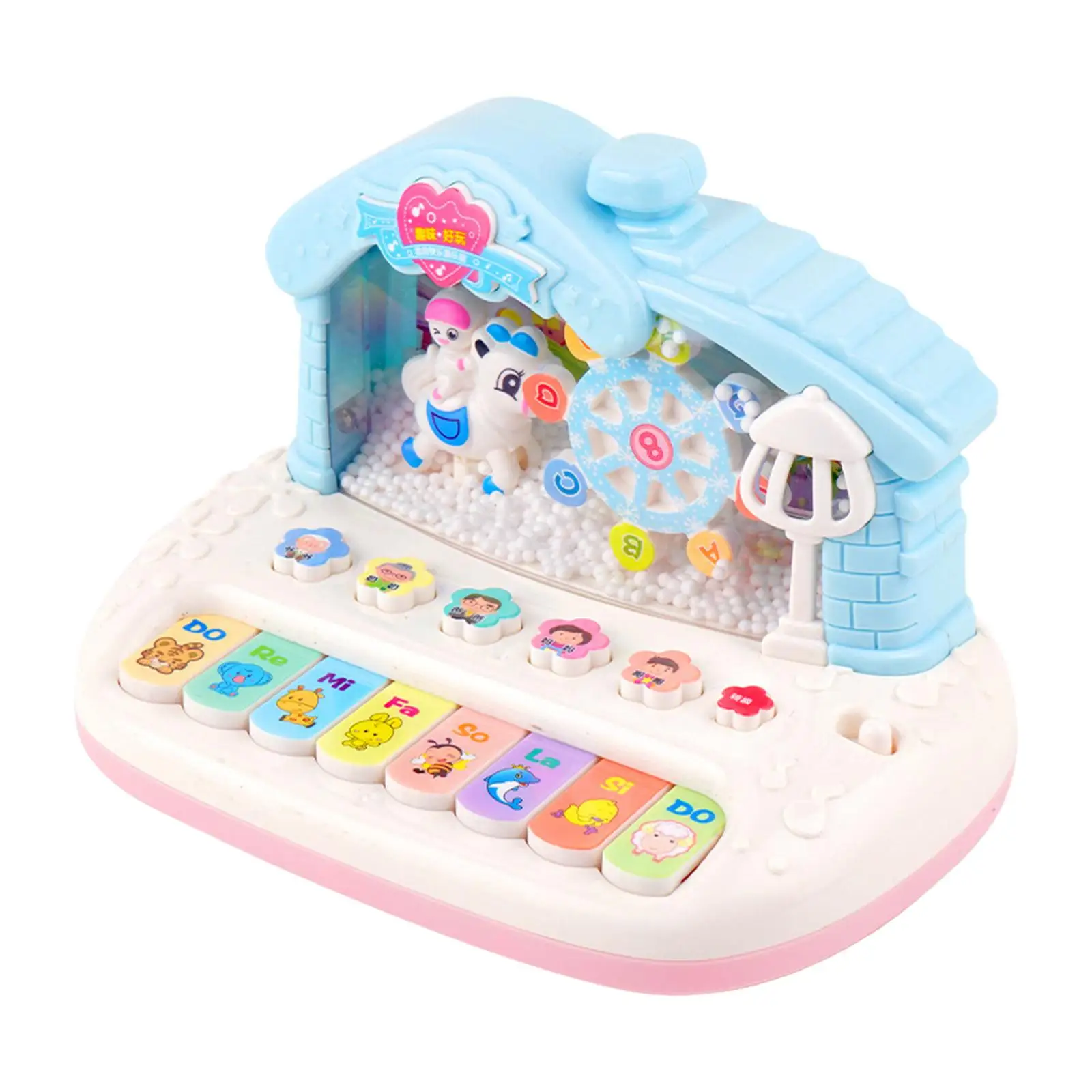 Simulation Musical Instrument with Sound Light Snowflake Learning Toys Electronic Piano Toy for 1 2 3 Year Old Boys Girls Gifts