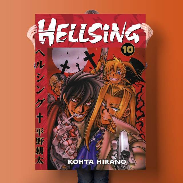 Horror Anime Hellsing Ultimate Posters Retro Kraft Manga Prints Home Decor  Living Room Study Decoration Mural Wall Art Painting