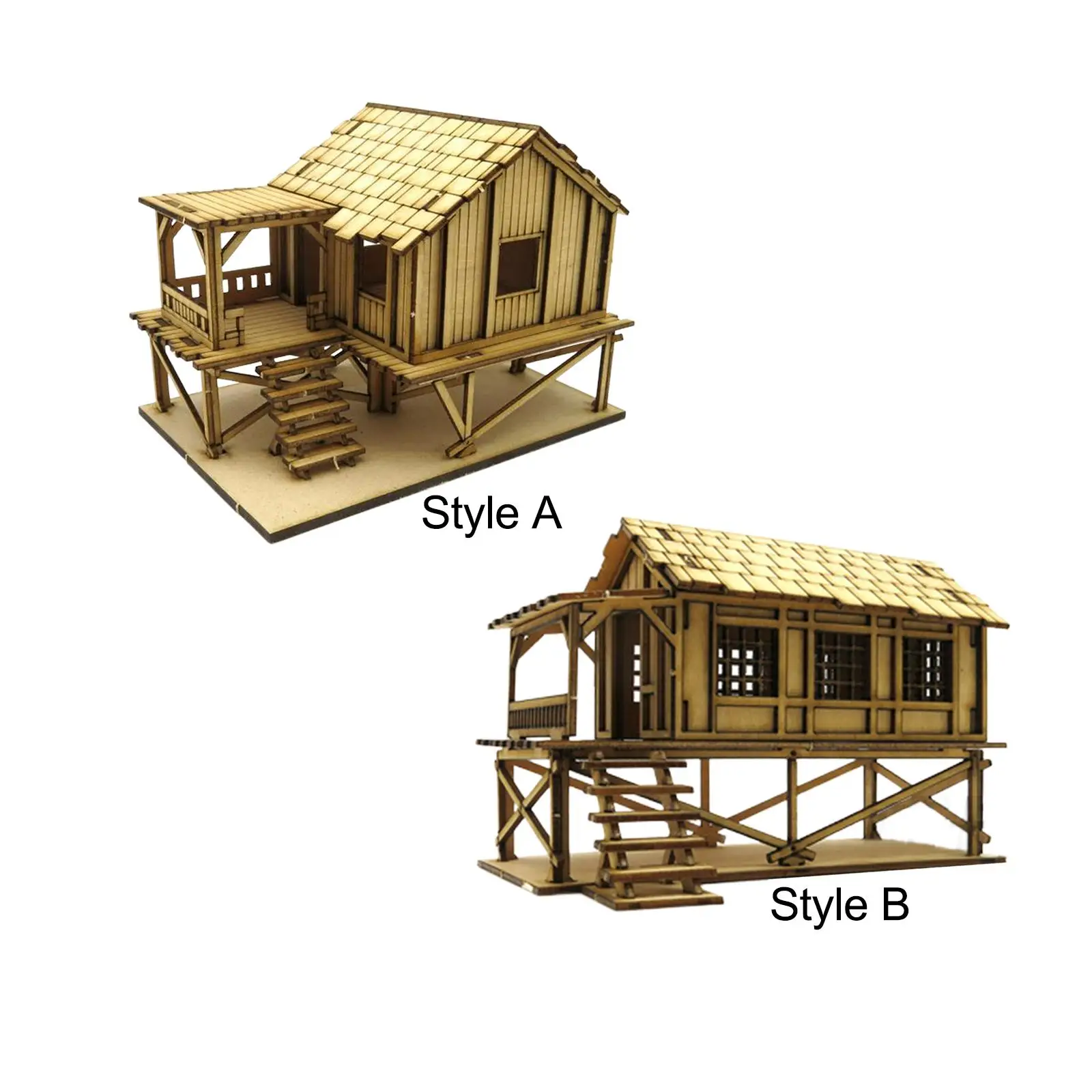 1/72 Wooden Cabin 3D Wooden Puzzle for Architecture Model Model Railway