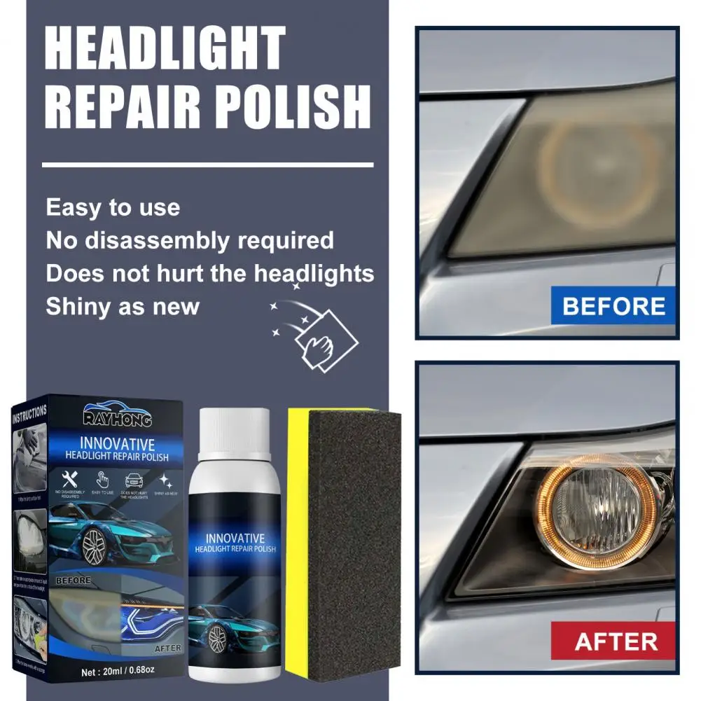 10/30/50ML Car Headlight Refurbishment and Repair Kit with Ceramic