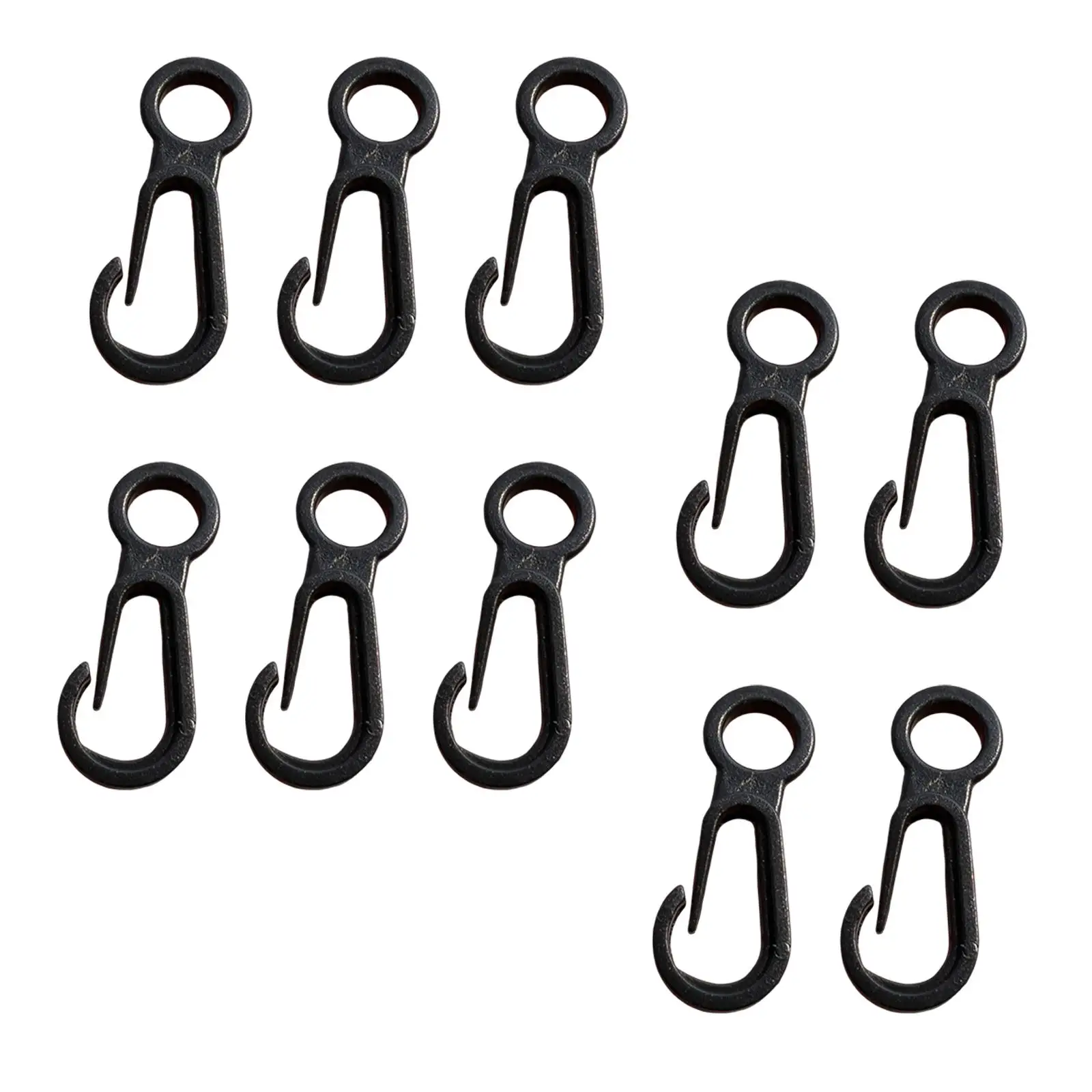 10 Pieces Camping Lantern Hanging Hooks Portable Inner Tent Snap Hooks Quick Release Pocket with Hole for Camping Hiking