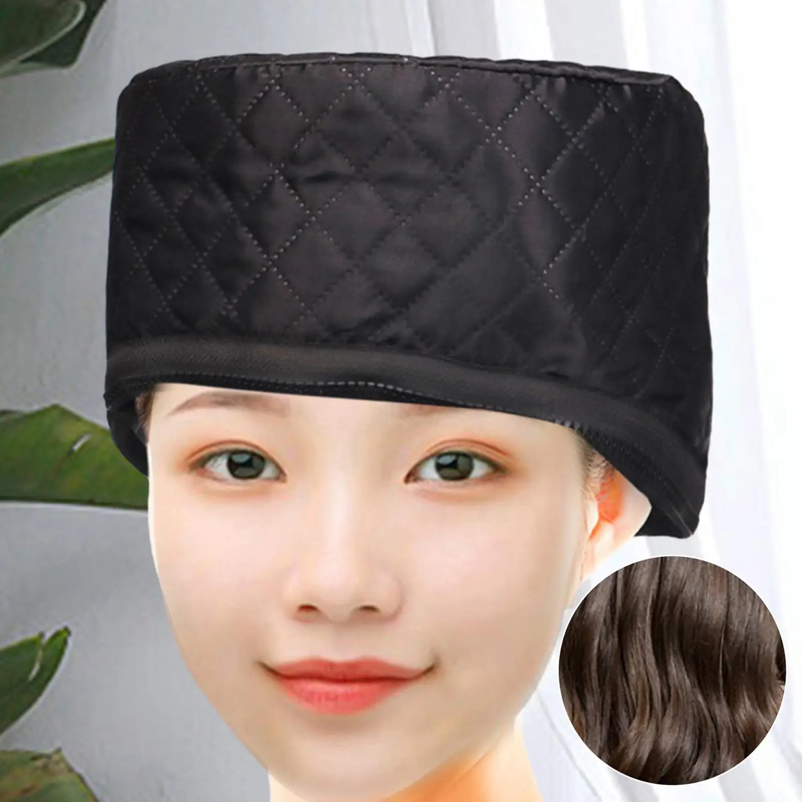 Heat Cap Adjustable Reusable Electric Heat Hair Cap Thermal Cap for Hair for Home Use Hair Dyeing Perming Repair Oil Baking