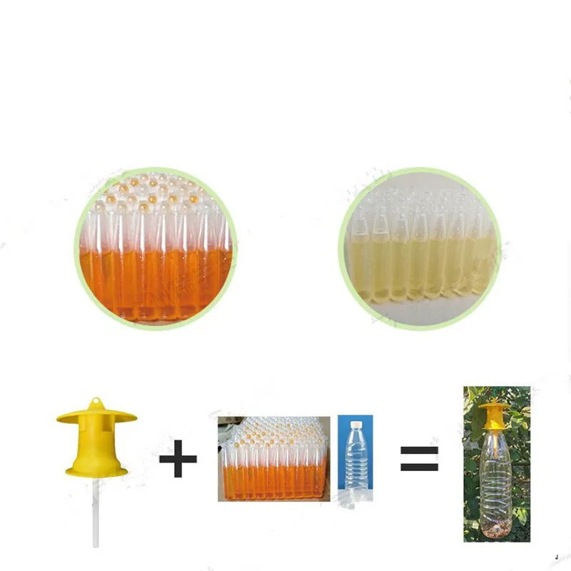 Description Picture 4 of item1/2PCS Fruit Fly Trap Killer Plastic Yellow Drosophila Trap Fly Catcher Pest Insect control For Home Farm 6*6*2cm
