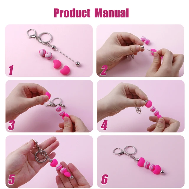 Beadable Silicone Bead Keychain Set With Lobster Claw Clasp For DIY  Jewelry, Backpacks, And Decor Crafts From Alley66, $9.84