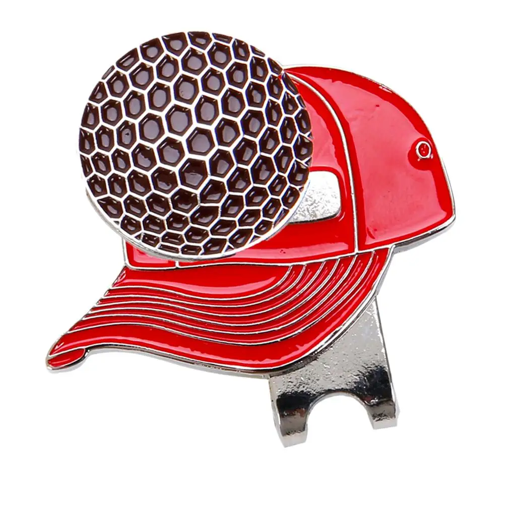 Durable Golf Cap Clip with Ball-cap Design Magnetic Ball Markers for Hats