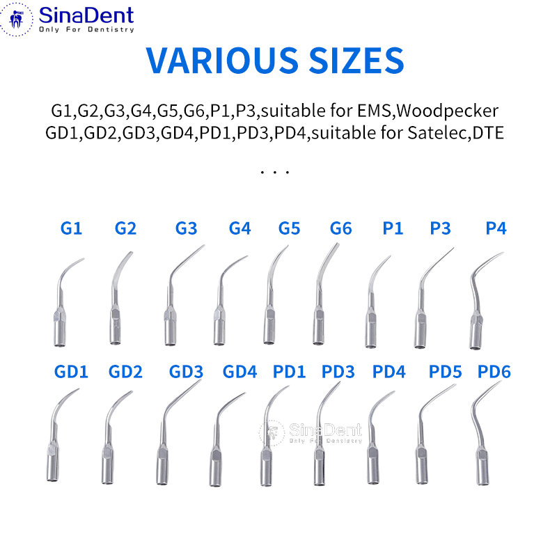 Best of 5Pcs Dental Ultrasonic Scaler Tips G1 G2 G3 G4 P1 P3 GD1 GD2 GD3 GD4 PD1 For EMS DTE Satelec Dental Instruments Reviews & Tips