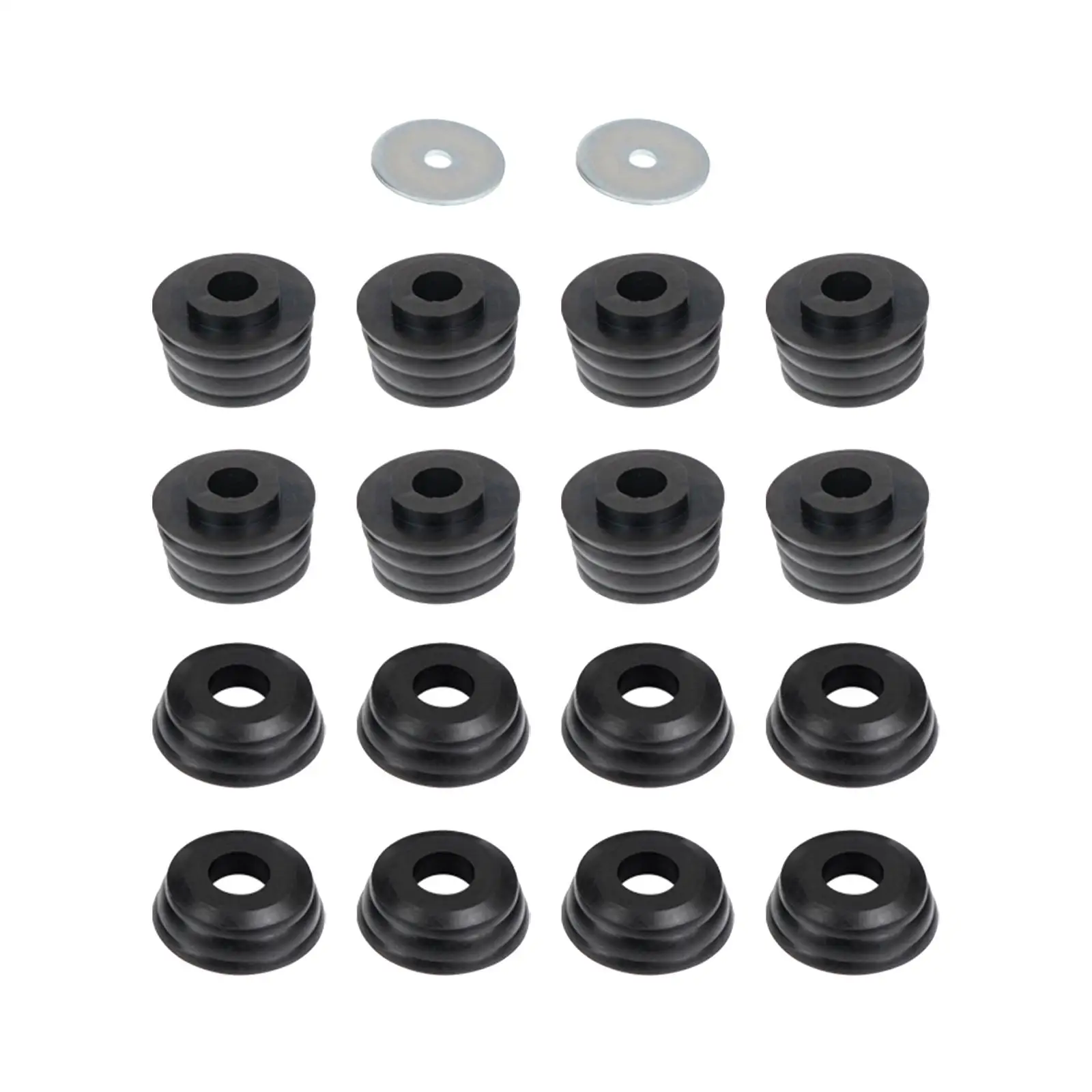 Body Cab Bushing Kit Easy Installation Spare Parts Black Body Cab Mounts Washers for GMC Sierra 2WD 4WD 1999-2014 1500 2500