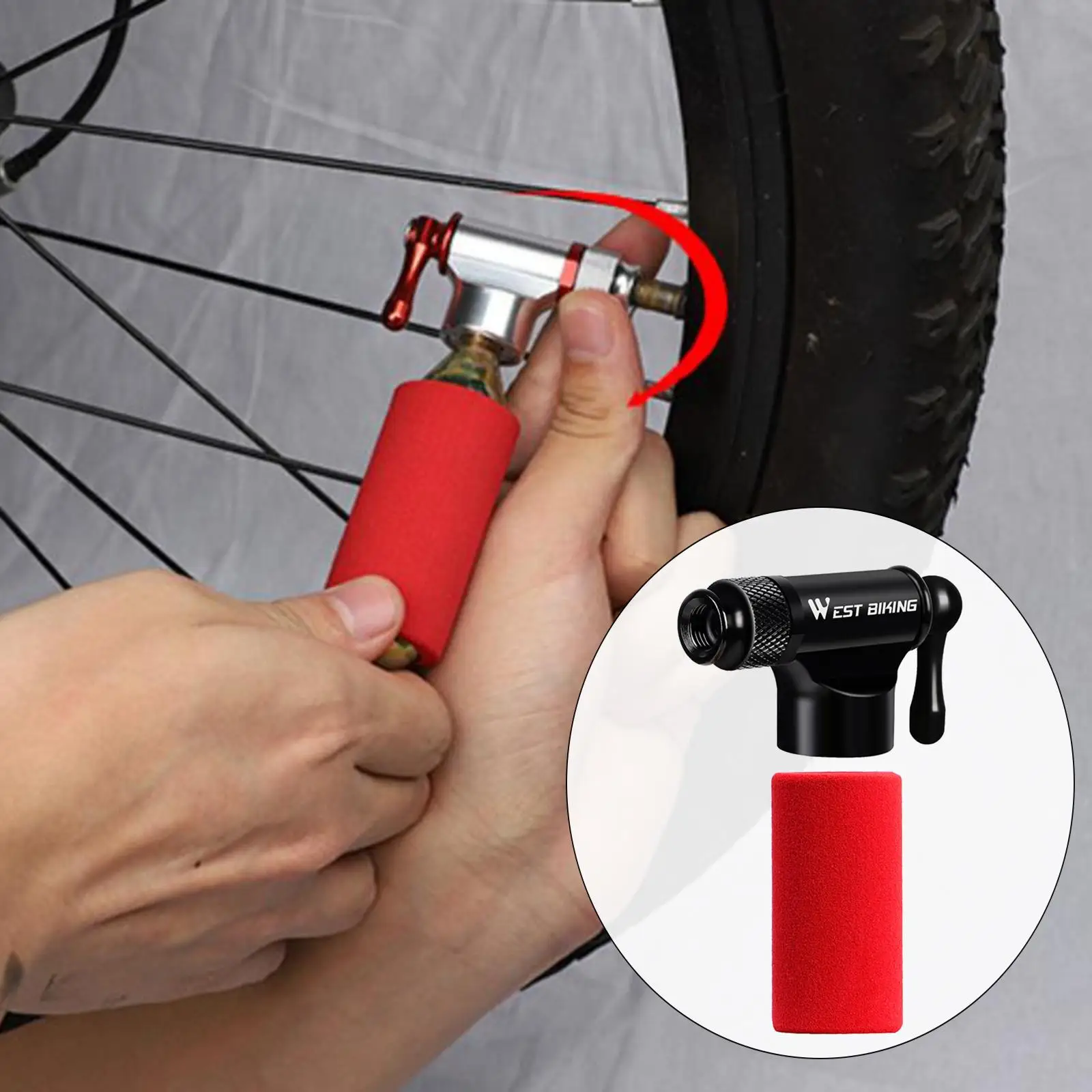 Compact  Tire Inflator Aluminum Alloy  Mountain  Tyre Pump for  and 