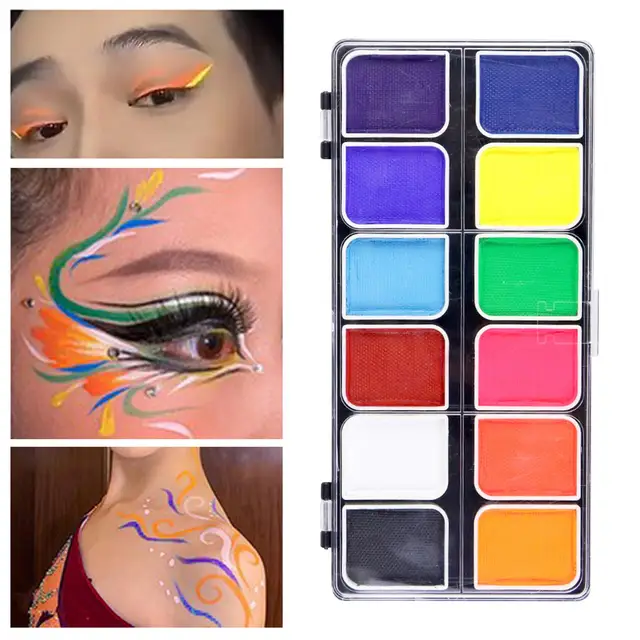 Water Soluble Body Facepaint Makeup Kit Kids Adults Pigment Intimate Powder  Professional Child - AliExpress