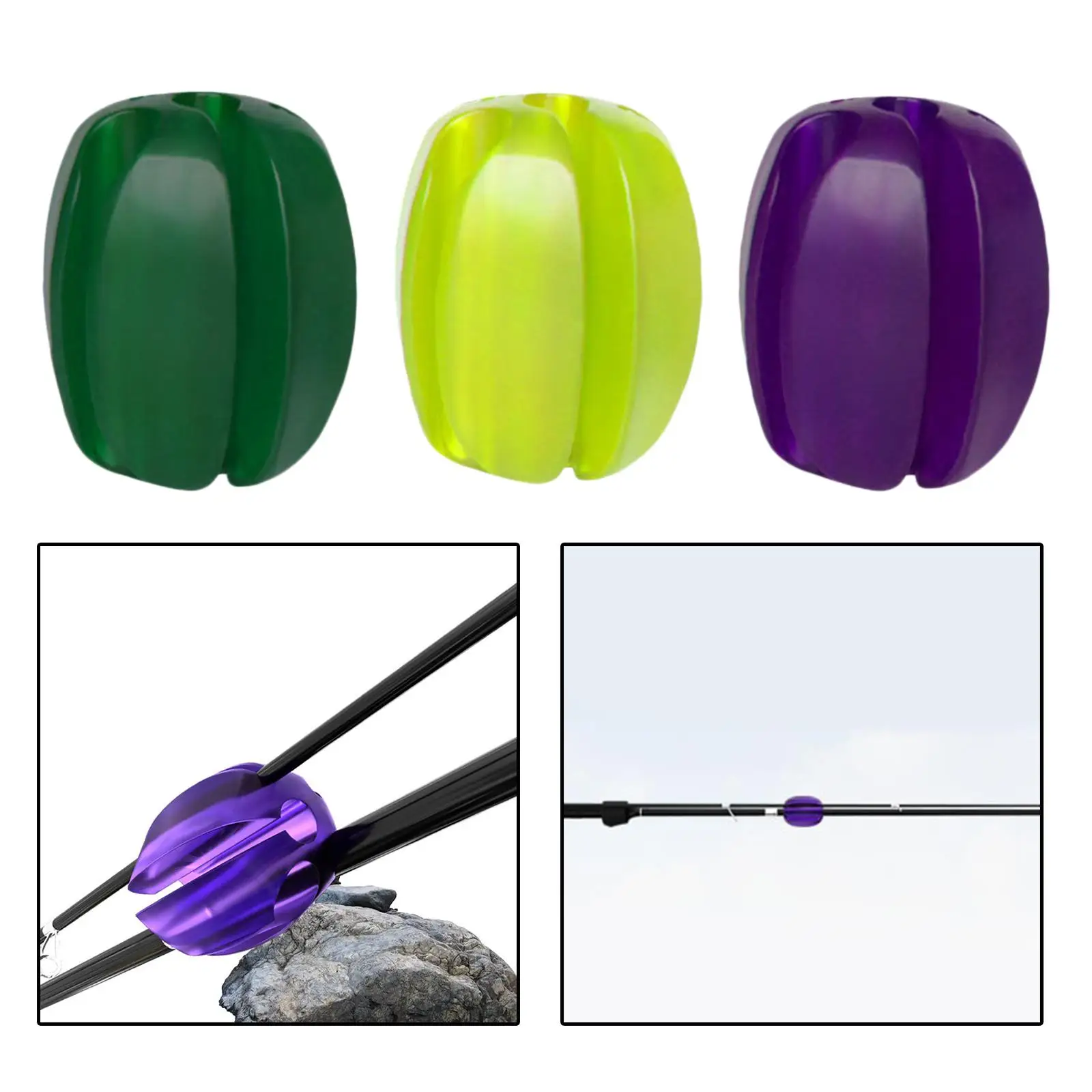 Rubber Fishing Rod Holder Jammed Protection Stop 5 Hole Tackle Supply Elastic Binding Fishing Pole Accessories DIY for Outdoor