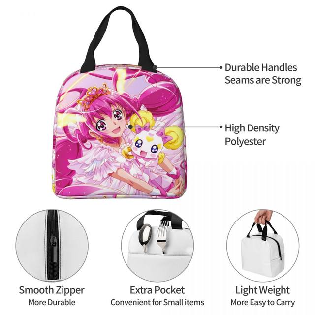 Smile Precure Anime Insulated Lunch Bag Thermal Bag Glitter Force Yayoi Miyuki Nao Reika Akane Leakproof Tote Lunch Box Food Bag AliExpress