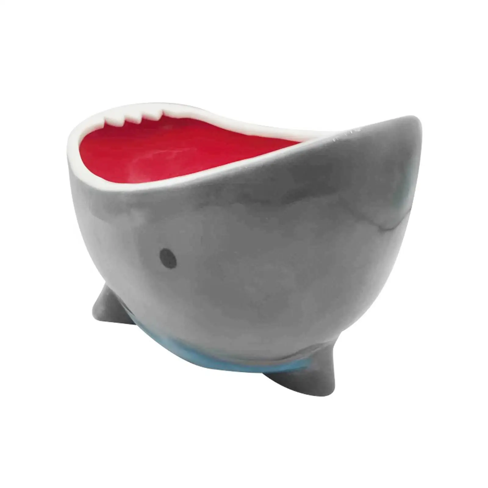 Noodle Mixing Bowl Ceramic Soup Bowl Cute Shark Smooth Multipurpose High Capacity Cute Shark Salad Bowl for Noodles Children