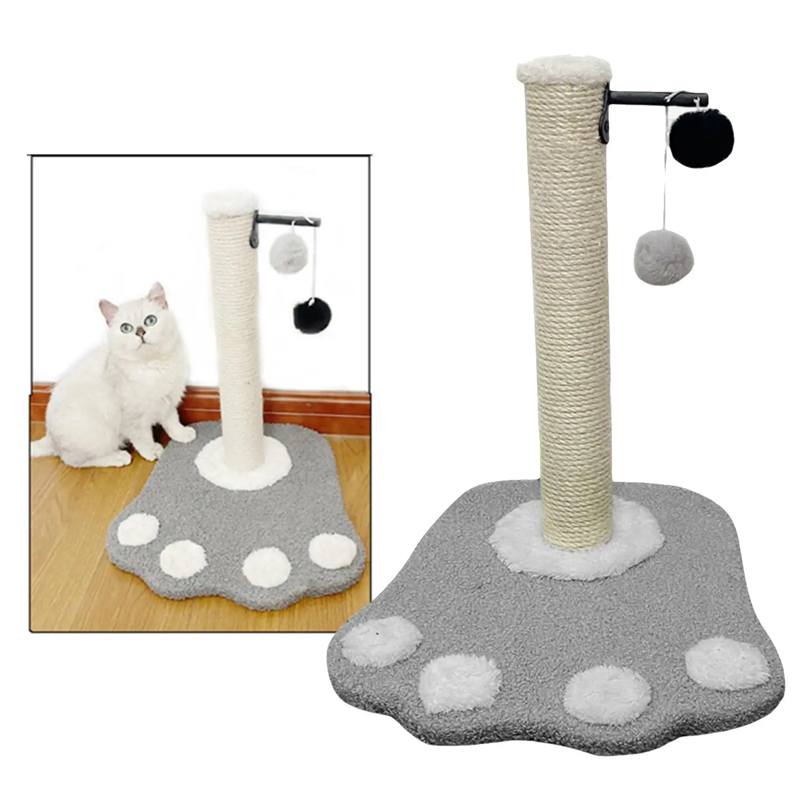 Cat Scratching Post Scratcher Interactive Toy Activity Center for Training