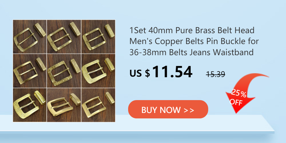 1Pc Deepeel 38mm High Quality Men's Belt Connection Leather Pin Buckles Solid Brass Belts Buckle with Rivet DIY Craft Decoration