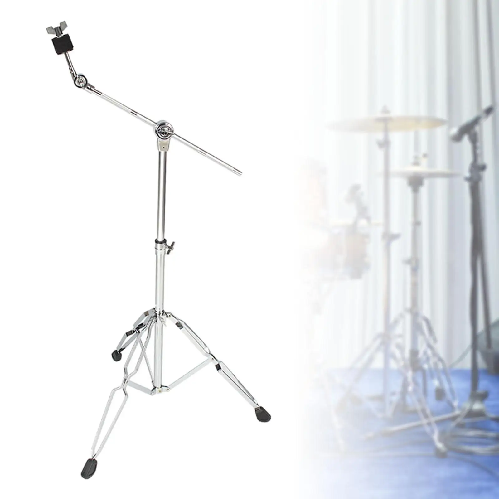 Floor Cymbal Stand Holder Adjustable Foldable Easily Carry Accessory Durable
