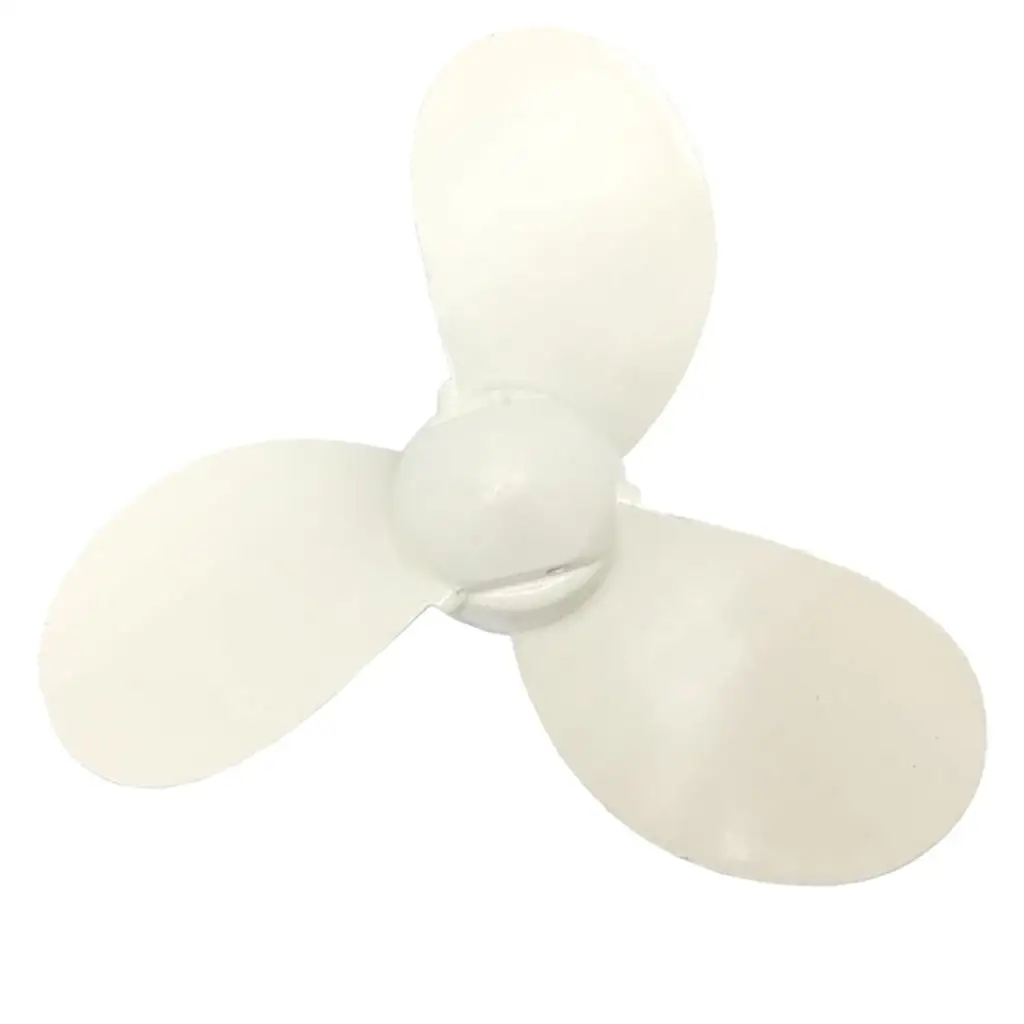 Aluminum Outboard Propeller 3-Blade for  3.5HP Boat Engine (White)