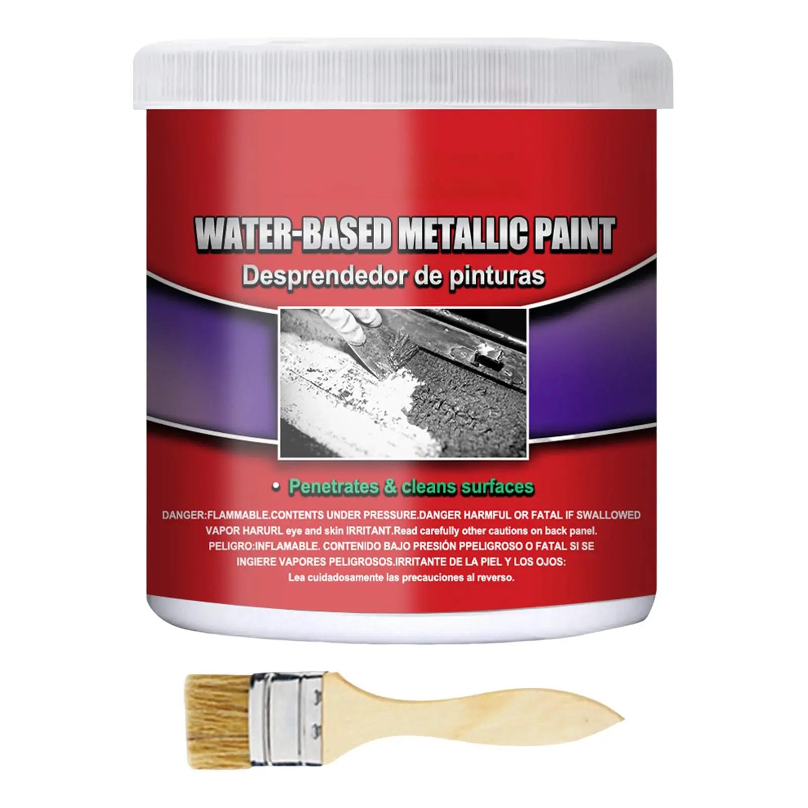 Metal Rust Remover Paint 100g Car Metal Paint for Aviation Trash Cans Cars