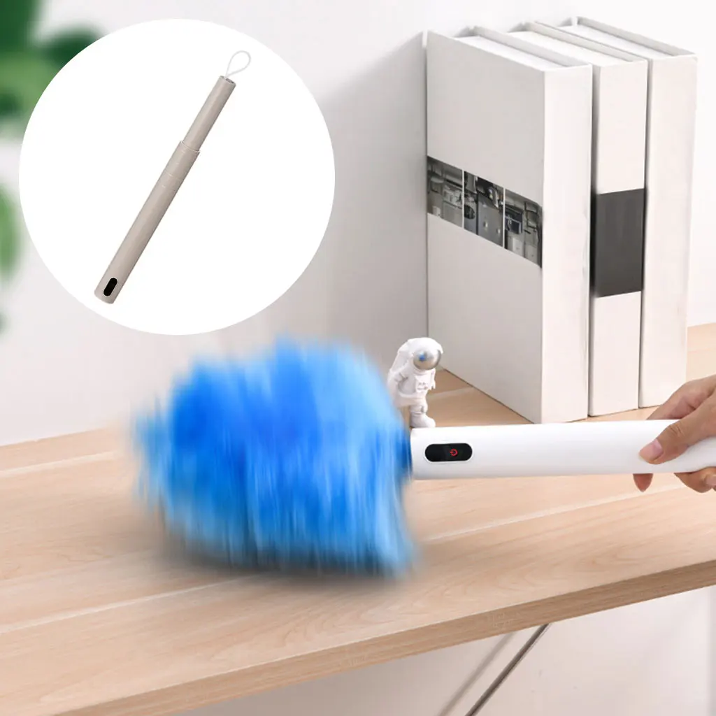 Electric Turn Duster, Practical, Extendable ,Cleaning Reusable ,Scalable Brush for fan Kitchen Bathroom Cars