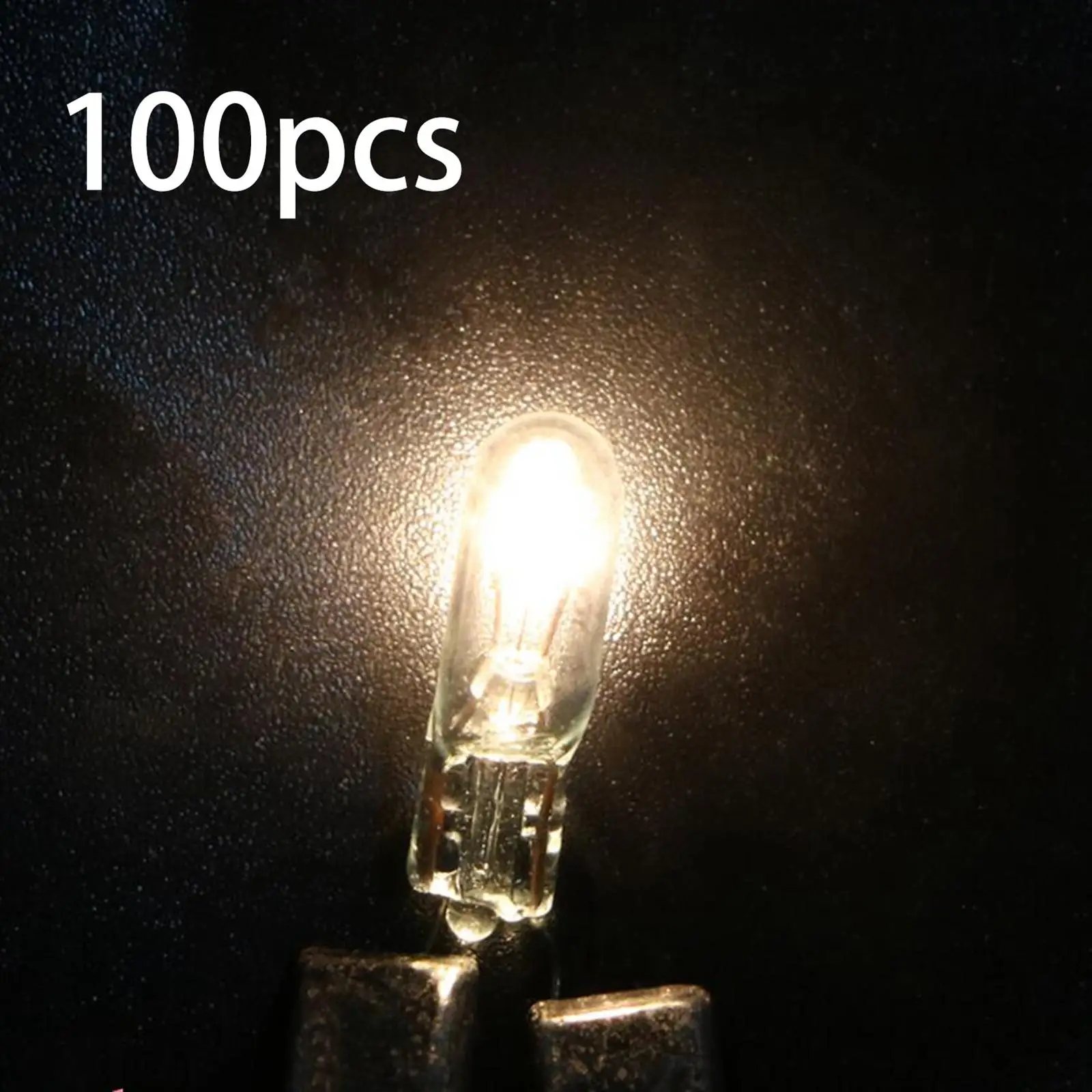 100x T5 Glass Light Bulb Car Lights Lamp Headlights Lamp Car Instrument Panel Brake Light 1.2W 12V Dashboard Bulbs