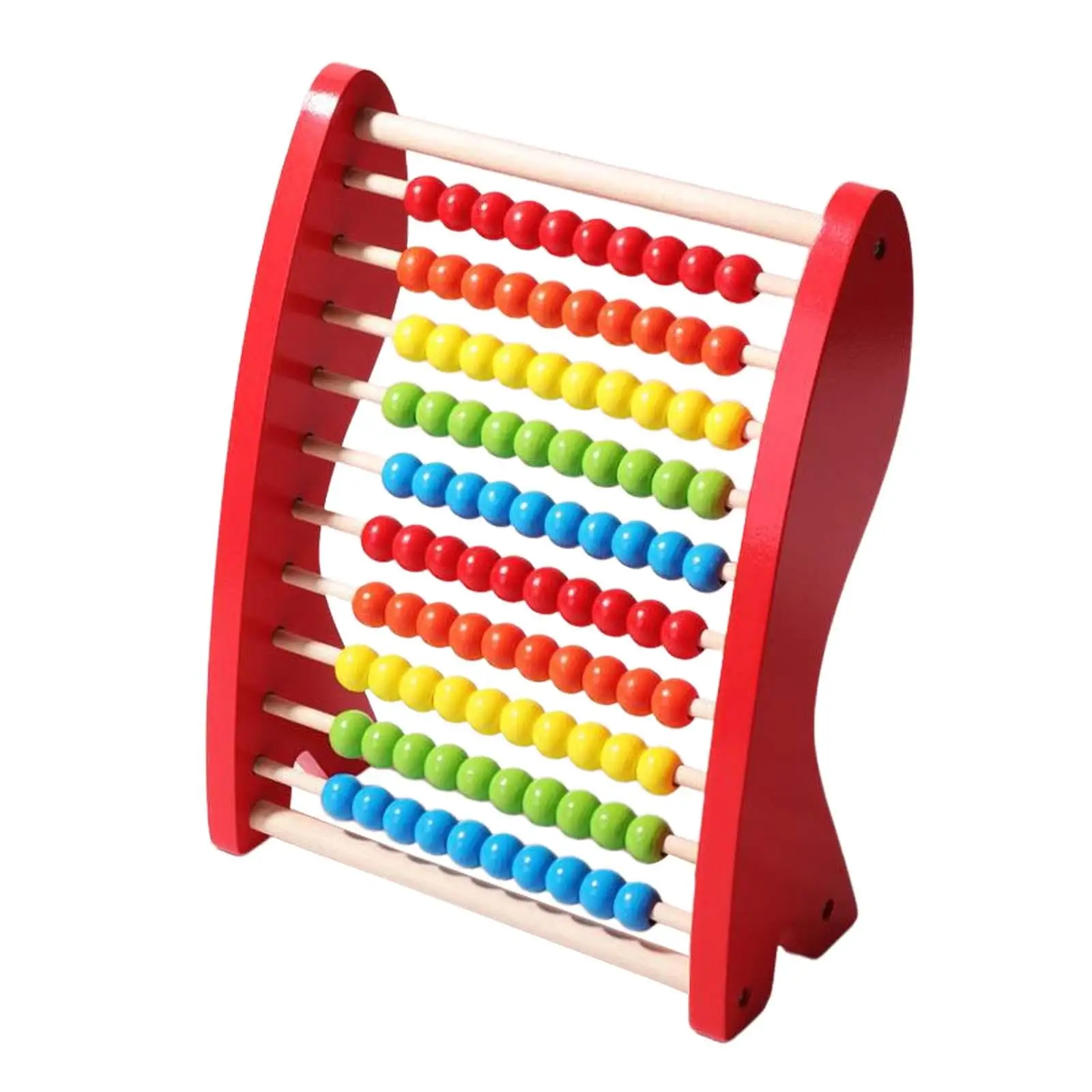 Wooden Abacus Ten Frame Set Calculating Beads Toys Educational Counting Frames Toy for Boys Girls Kids Elementary Children Gifts