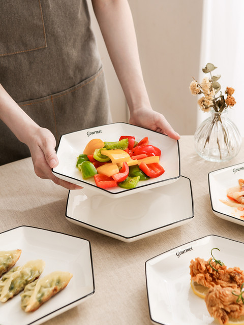 HOT Ceramic Angular Dinner Set Deluxe Angular Dinner Set 12pc